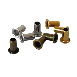 100 remaches de tubo mini ojales cuero estampado artesanal papel álbum de recortes fabricación de tarjetas 8 mm - Imagen 1 de 3