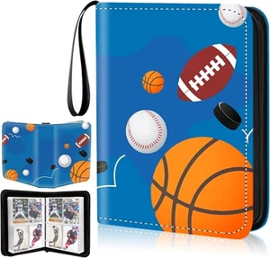 Sports Trading Card Binder 4 Pocket 400 Pockets Double Sided Football Baseball - Picture 1 of 7