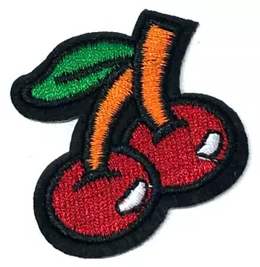 Parche Coser Plancha Bordado Ropa Sombreros Chaquetas Abrigo Fruta Cerezas A230 - Imagen 1 de 3