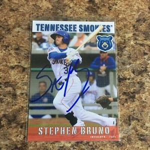Stephen Bruno Signed 2015 Tennessee Smokies Team Set Auto Rc Chicago Cubs