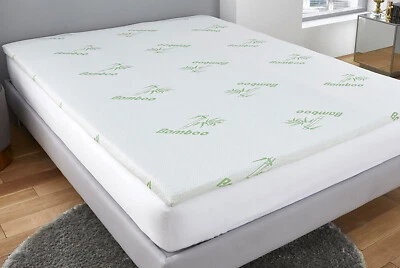 Memory Foam Bamboo 4cm Mattress Topper Anti Allergy High Quality Cosy Bed Soft - Image 1 of 4