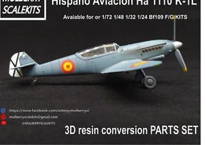 1/72 Hispano Aviacion Ha 1110 K-1L RESIN conversion set MULBERRY SCALE KITS - Imagen 1 de 22