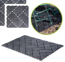 UPP Gartenplatten 'Schiefer' 30 x 30 cm mit Klicksystem Terassenplatten Platten