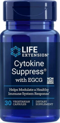 CYTOKINE SUPPRESS with EGCG  540mg 30 Capsule LIFE EXTENSION - Imagem 1 de 4