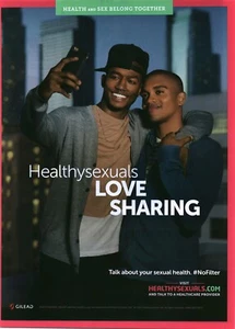 2017 PRINT AD - GILEAD HEALTH & SEX BELONG TOGETHER AD - HEALTHY SEXUALS LOVE - Picture 1 of 1