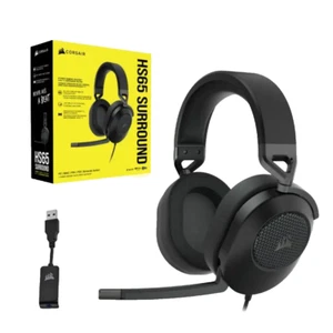 Corsair HS65 Virtual 7.1 ATMOS Stereo Surround Headset Carbon PC PS4/5,xbox - Picture 1 of 6