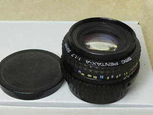 SMC Pentax-A 50mm F1.7 PKA Mount Lens - UK Dealer + filter + cap. fully tested - Picture 1 of 4
