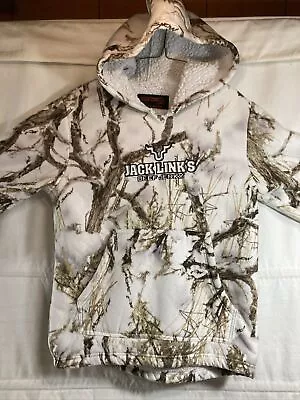 True Timber Jack Links High Pile Hoodie Sweatshirt Winter S Camo Hunting Outdoor - Image 1 of 4