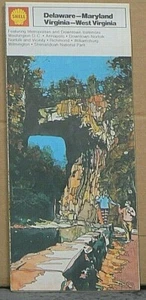 1974 Shell Straßenkarte von Delaware-Maryland-Virginia-West Virginia NEW OLD STOCK - Bild 1 von 1