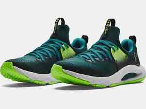 Under Armour Men's UA HOVR Rise 3 Training Shoes - 3024273-300 Green/Lime NWB