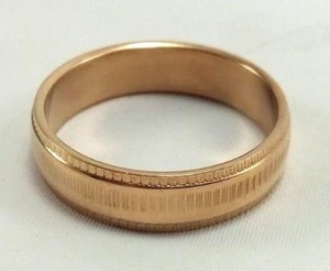 6MM Men Stainless Steel Wedding Ring Band w/Etching Jewelry - Picture 1 of 4