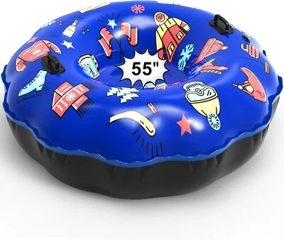 Snow Tube,55" Large Inflatable Snowslide for Sledding Heavy Duty Thickened Doubl - Image 1 of 4