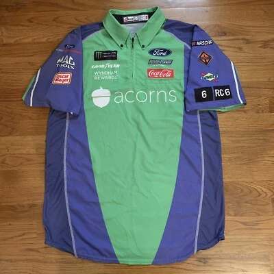 Ryan Newman Acorns Nascar Ford Roush Racing Pit Crew Jersey Track Worn Shirt XL - Image 1 of 4