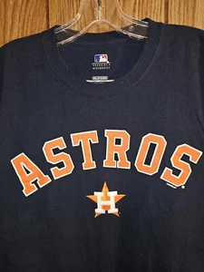 Houston Astros Older Style 2xl Xxl Mens Blue Graphic Logo Tshirt MLB - Picture 1 of 11