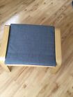 Ikea Poang Footstool Oak Style With Skiftebo Grey Cushion Collection Only