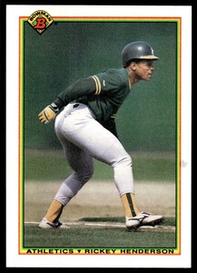1990 Bowman Rickey Henderson Oakland Athletics #457