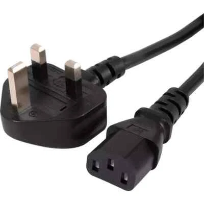 Kettle Lead 1.2M Metre UK Mains Power Plug to IEC C13 Cable Cord for PC Monitor - Image 1 of 4