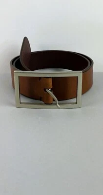 Vtg 1980s GAP Women's brown Leather Belt + Buckle S - Image 1 of 4