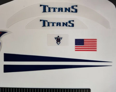 Tennessee Titans Mini football helmet decals set Cover