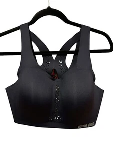 Victoria's Secret Angel Max Sport Bra 36C Support Workout Racer Black Athletic - Picture 1 of 10