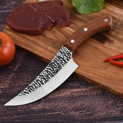 Cuchillo de chef de carnicero serbio de 6" de acero inoxidable forjado cuchillo para deshuesar mango de madera Foto 1 de 4