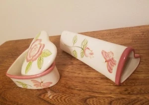 Florero en forma de corazón y caja del tesoro en forma de corazón con tapa tocador baratija - Imagen 1 de 4