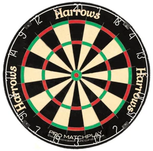 Harrows Professional Level Club/Pub Game Matchplay Staple Free Bristle Dartboard - Picture 1 of 3