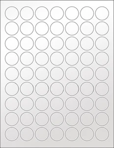 6 SHEETS 1 INCH ROUND BLANK SILVER STICKERS LABELS SEAL METALLIC WEDDING~ CRAFTS - Picture 1 of 1