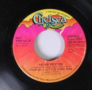 Pop Promo Nm! 45 Wayne Newton - Pour Me A Little More Wine / Mo - Picture 1 of 2