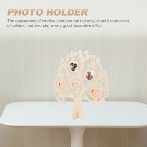 2 Pcs Wooden DIY Photo Frame Picture Kids Handmade Holder Baby Child - Picture 1 of 12