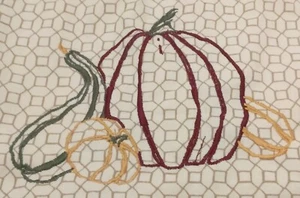 Threshold Womens Bib Apron Cotton One Size Fall Embroider Pumpkin Thanksgiving - Picture 1 of 5