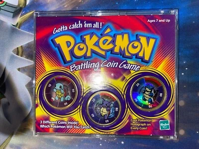 Pokémon Battle Coins Water Set Squirtle, Wartortle, Blastoise 1999 Hasbro - Image 1 of 4