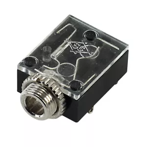 Klinkenbuchse Klinkeneinbaubuchse 3.5 mm Stereo Gehäuse + Gewindemutter - Bild 1 von 2