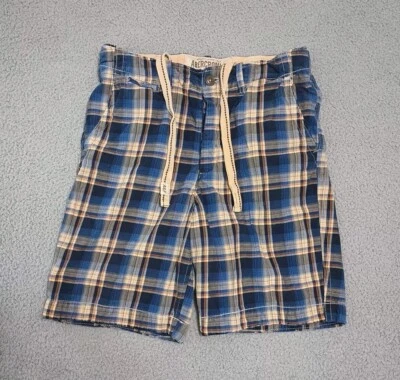 abercrombie fitch shorts Mens 32 5 Pocket Drawstring Plaid Button Fly Vintage - Image 1 of 4
