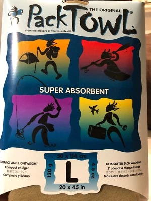Toallas personales PACKTOWL, tamaño L nunca usadas, tostadas Foto 1 de 4