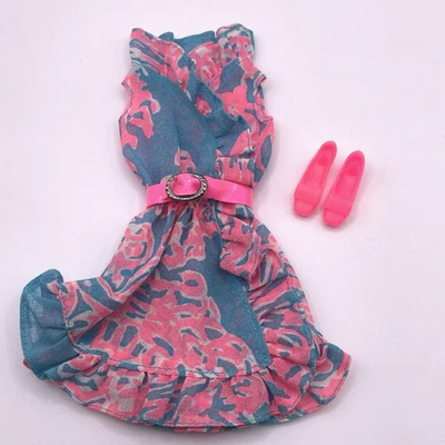 Zapatos de cinturón de vestir vintage Barbie con volantes y remolinos 1783 Mattel 1970 Foto 1 de 4