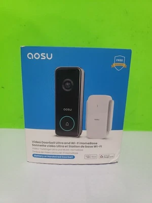 OASU AOSU V8S1AX11 Wireless Video Doorbell Ultra Camera w/ Wi-Fi Homebase Open Box