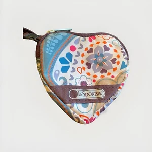 LeSportsac Heart-Shape Small Coin Purse Bag Wallet Wristlet Travel Organizer Fun - Picture 1 of 7