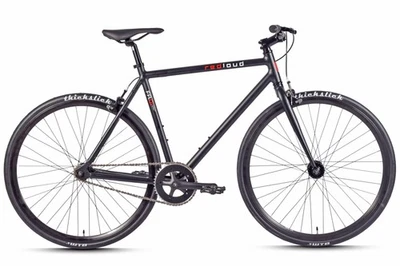 REDLOUD Fixie 28 Zoll FA.01 schwarz Damen Herren single speed - Bild 1 von 4