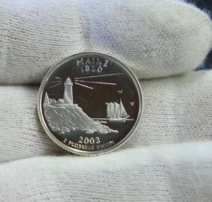 2003 S Silver US State 25c Maine - Picture 1 of 2