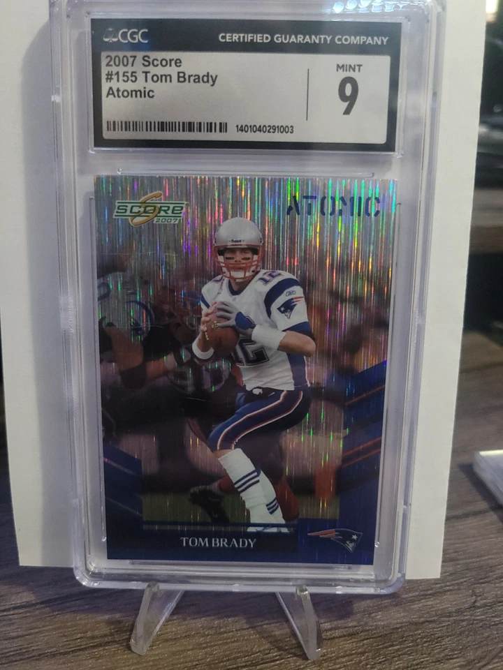 2007 Score Tom Brady Atomic SSP #155 CGC MINT 9 🔥Patriots GOAT Card - Image 1 of 2