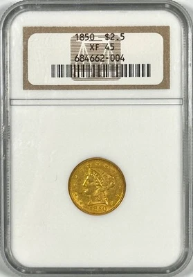1850 $2.5 GOLD LIBERTY NGC XF45 - Image 1 of 4