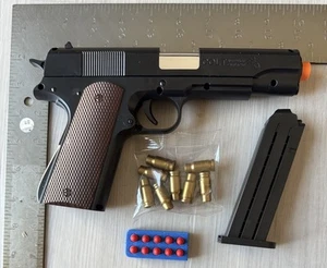 Realistic Toy Gun Colt 1911 Shell Ejecting EVA Foam Blaster Pistol Starter Set - Picture 1 of 14