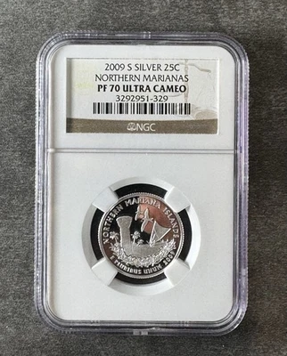 2009 S SILVER 25C NORTHERN MARIANAS STATE QUARTER NGC PF70 ULTRA CAMEO - Image 1 of 4