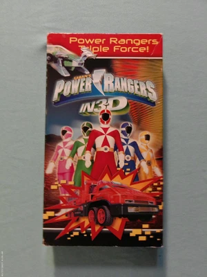 Power Rangers In 3D Triple Force (VHS 2000) Light Speed Rescue VERY RARE! Y2K - Image 1 of 4