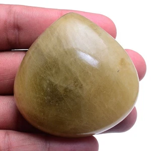 477 Cts Natural Yellow Beryl Pear Cabochon 55mmx55mm Untreated Loose Gemstone - Picture 1 of 7