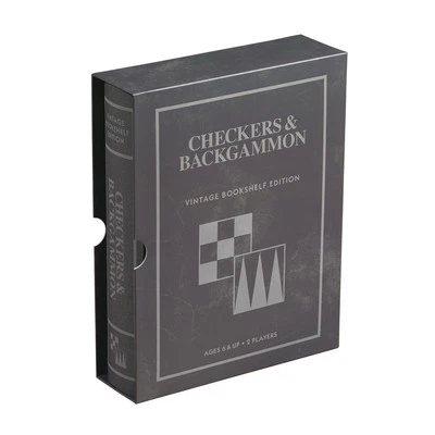 Checkers & Backgammon Vintage Bookshelf Edition Board Game - Image 1 of 4