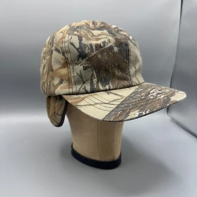 Vintage Camo Hat L Whitewater Outdoors Gore-Tex Trapper Hunting Ear Flap Fleece - Image 1 of 4