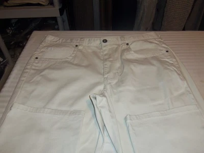 381- NUEVO SIN ETIQUETAS Tommy Bahama JEANS ULTRA SUAVES MEZCLA ALGODÓN BLANCO ROTO 5 BOLSILLOS -38 X 34 Foto 1 de 4