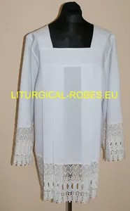 PRIEST SURPLICE, CHORROCK, VESTMENT, SIZE 164CM - Imagen 1 de 2